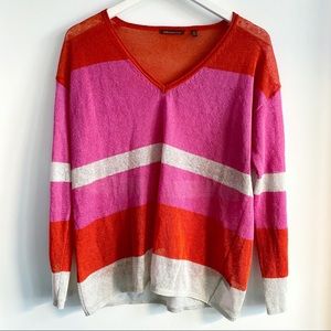 Anthro 525 America Colorblock Striped Sweater